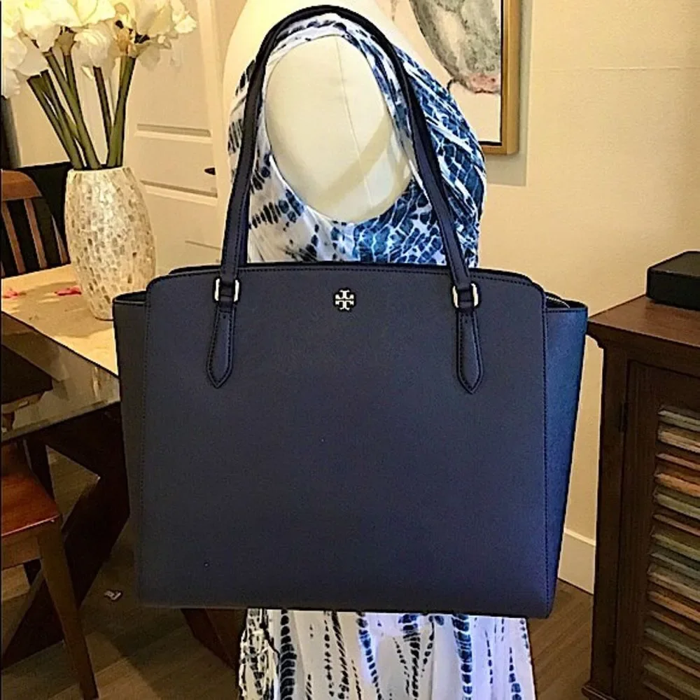 TORY BURCH EMERSON LAPTOP TOTE TRAVEL WORK VACATION OFFICE